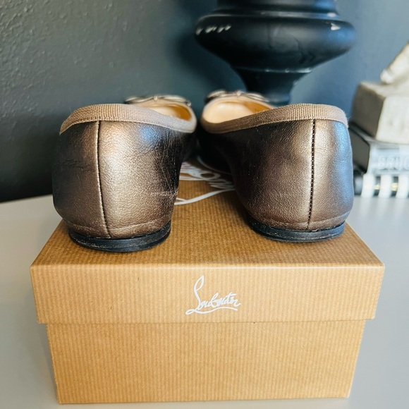 Christian Louboutin Brown Leather Ballet Flats - Picture 4 of 9